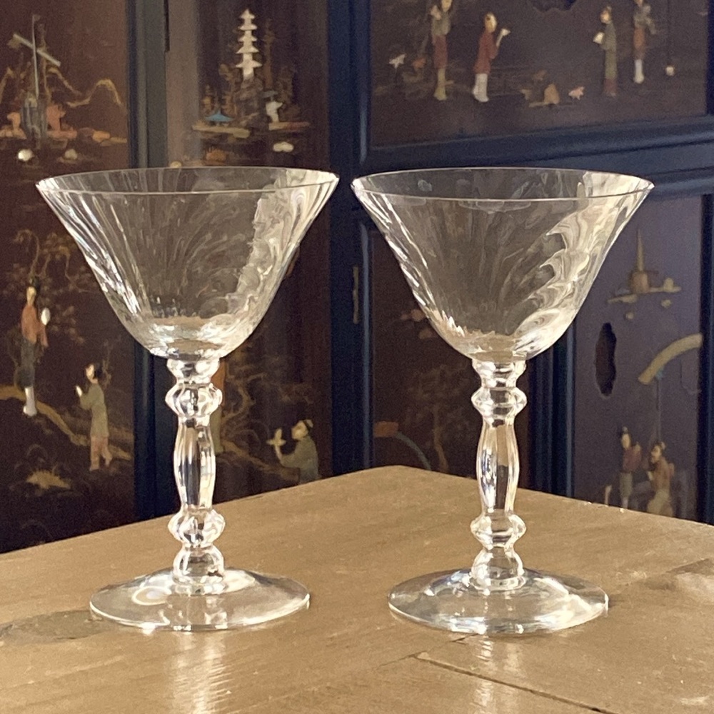 Set of 2 Caprice Clear Champagne Glass by Cambridge